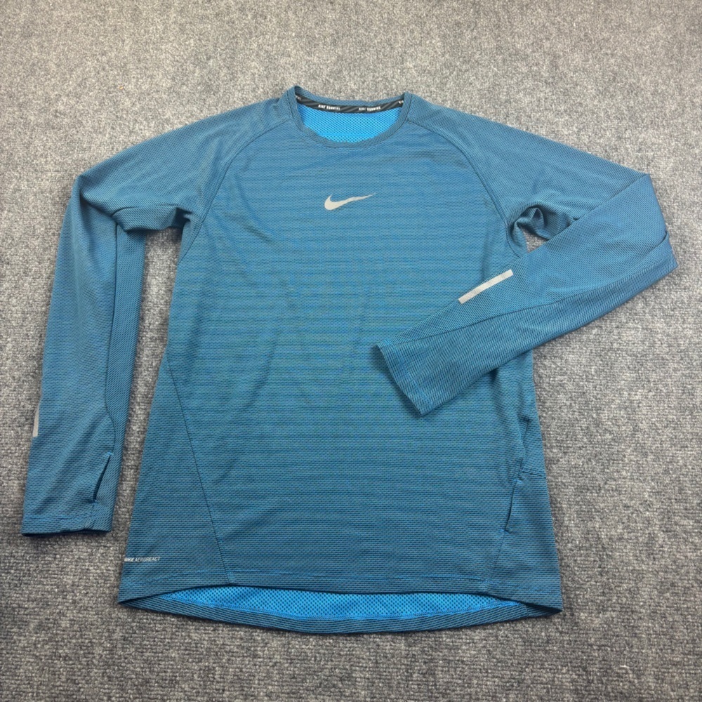 NIKE Men’s Running Aeroreact Long Sleeve Athletic Shirt size: Medium